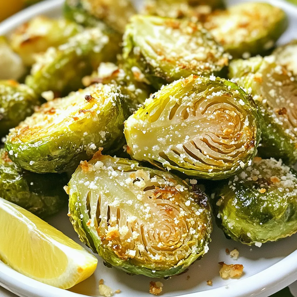 Air Fryer Garlic Parmesan Brussels Sprouts Flavor Boost