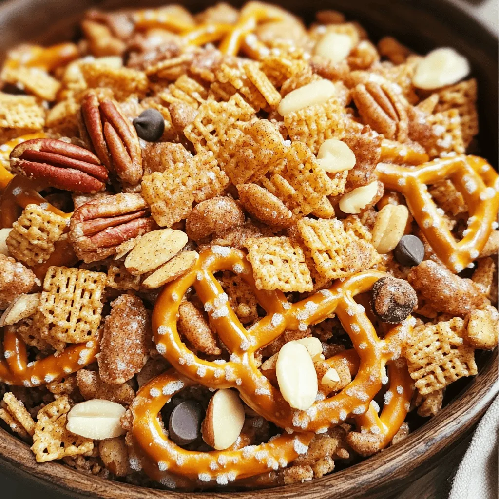 Cinnamon Sugar Pretzel Snack Mix Crunchy Delight