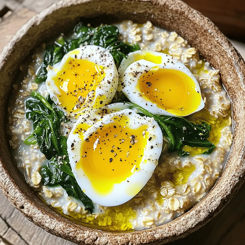 Savory Oatmeal with Spinach and Eggs Simple Meal
