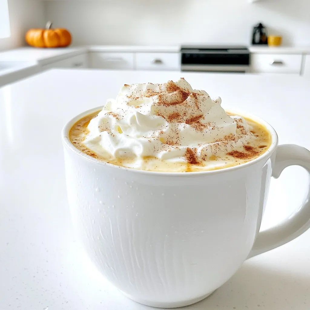Warm Pumpkin Spice White Mocha Cozy Seasonal Drink