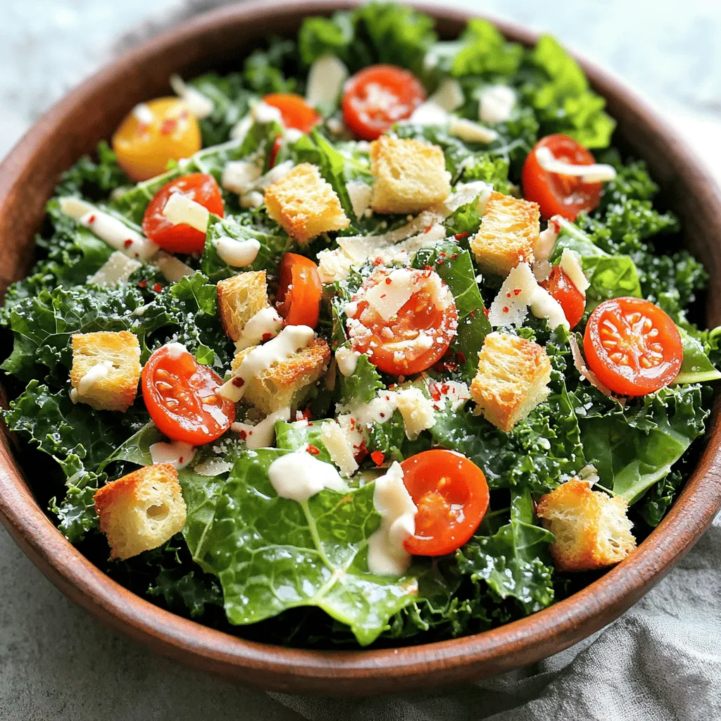 Kale Caesar Salad Fresh and Flavorful Delight