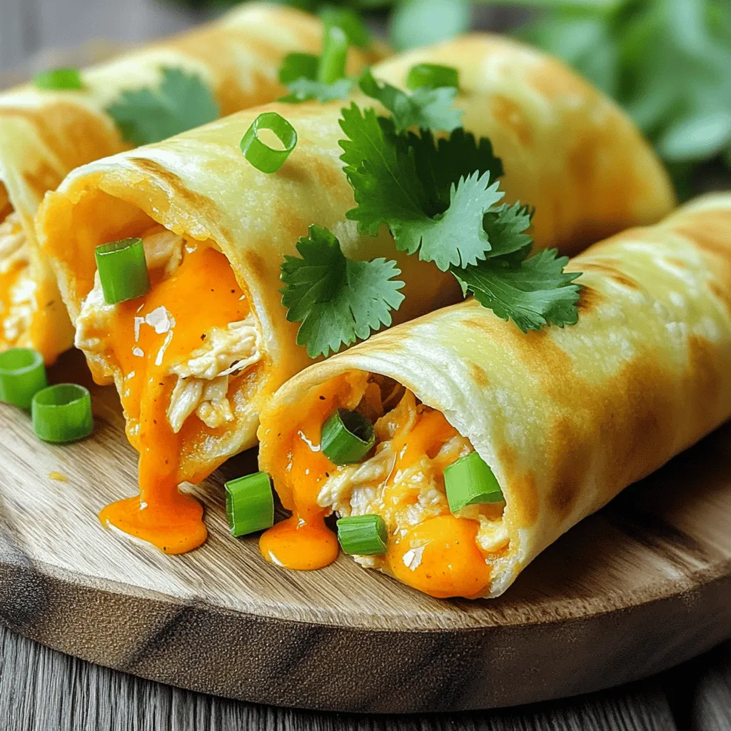 Air Fryer Buffalo Chicken Taquitos Flavorful Snack