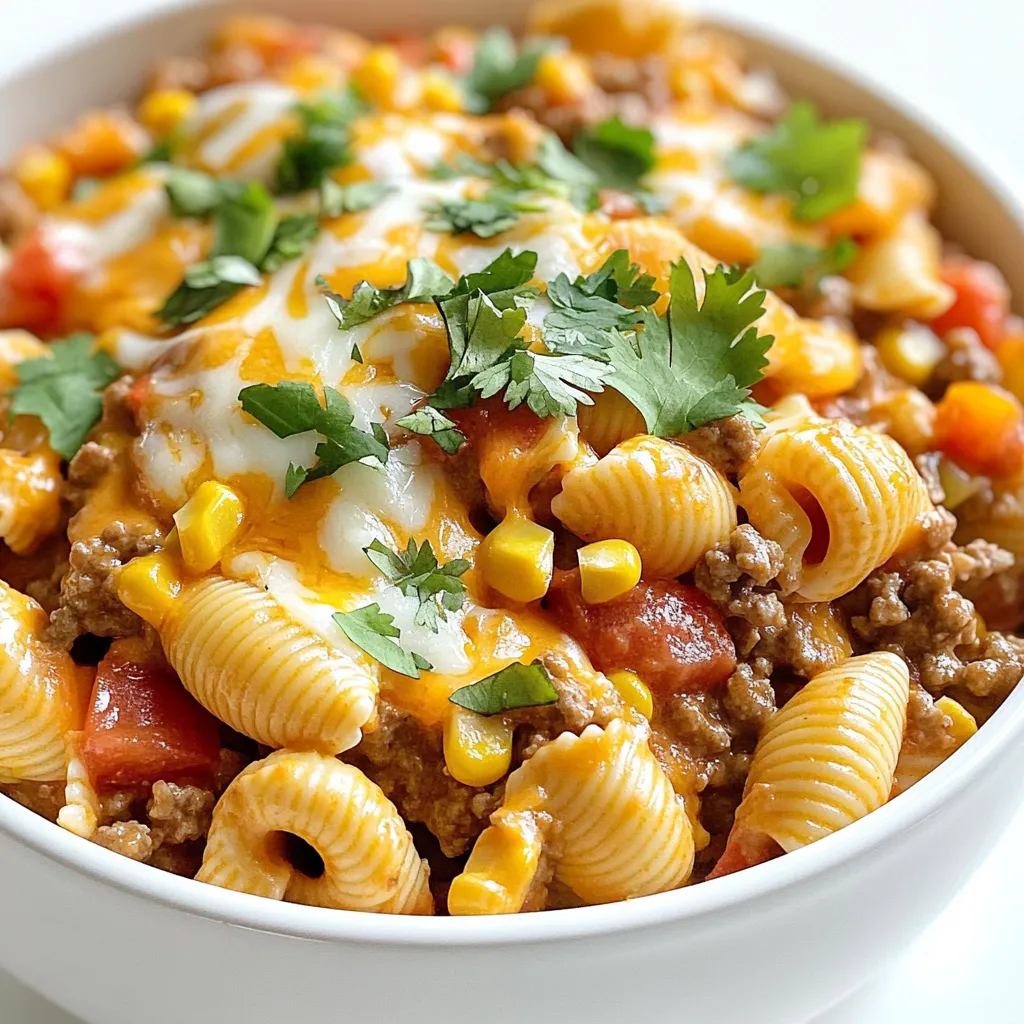 One Pot Cheesy Taco Pasta Quick and Tasty Meal