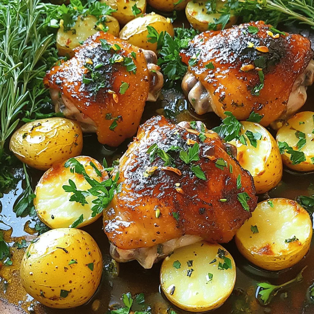 Garlic Butter Chicken and Potatoes Sheet Pan Delight