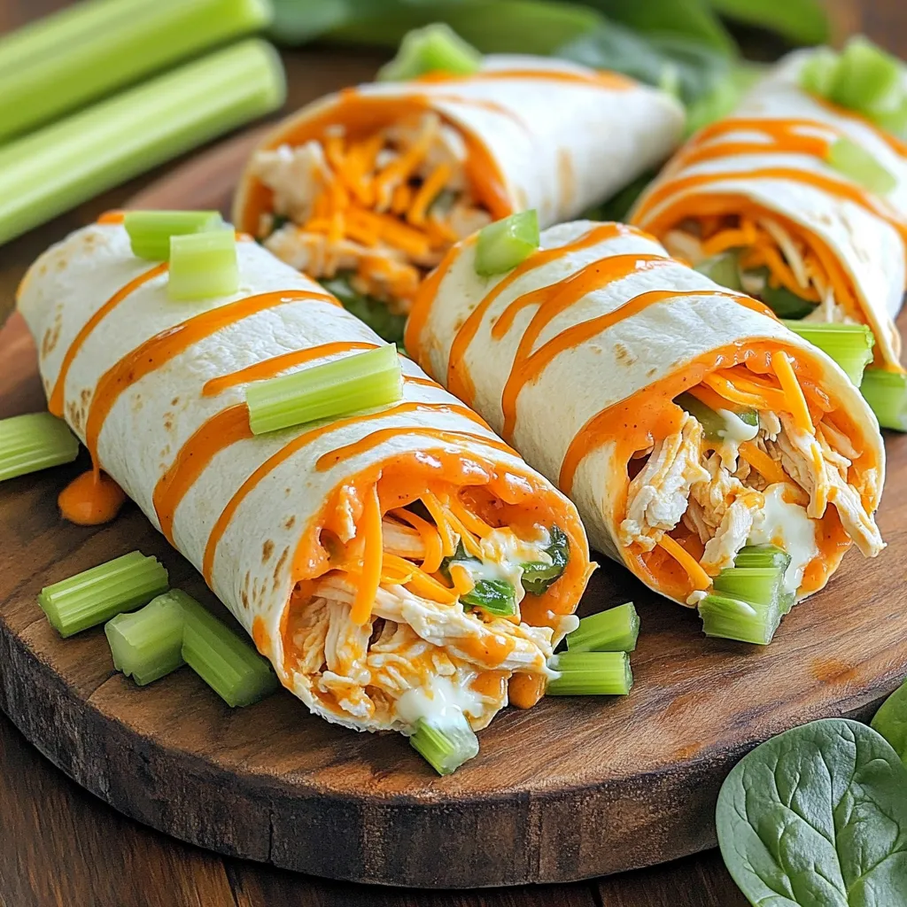 Minute Buffalo Chicken Wraps Quick and Easy Recipe