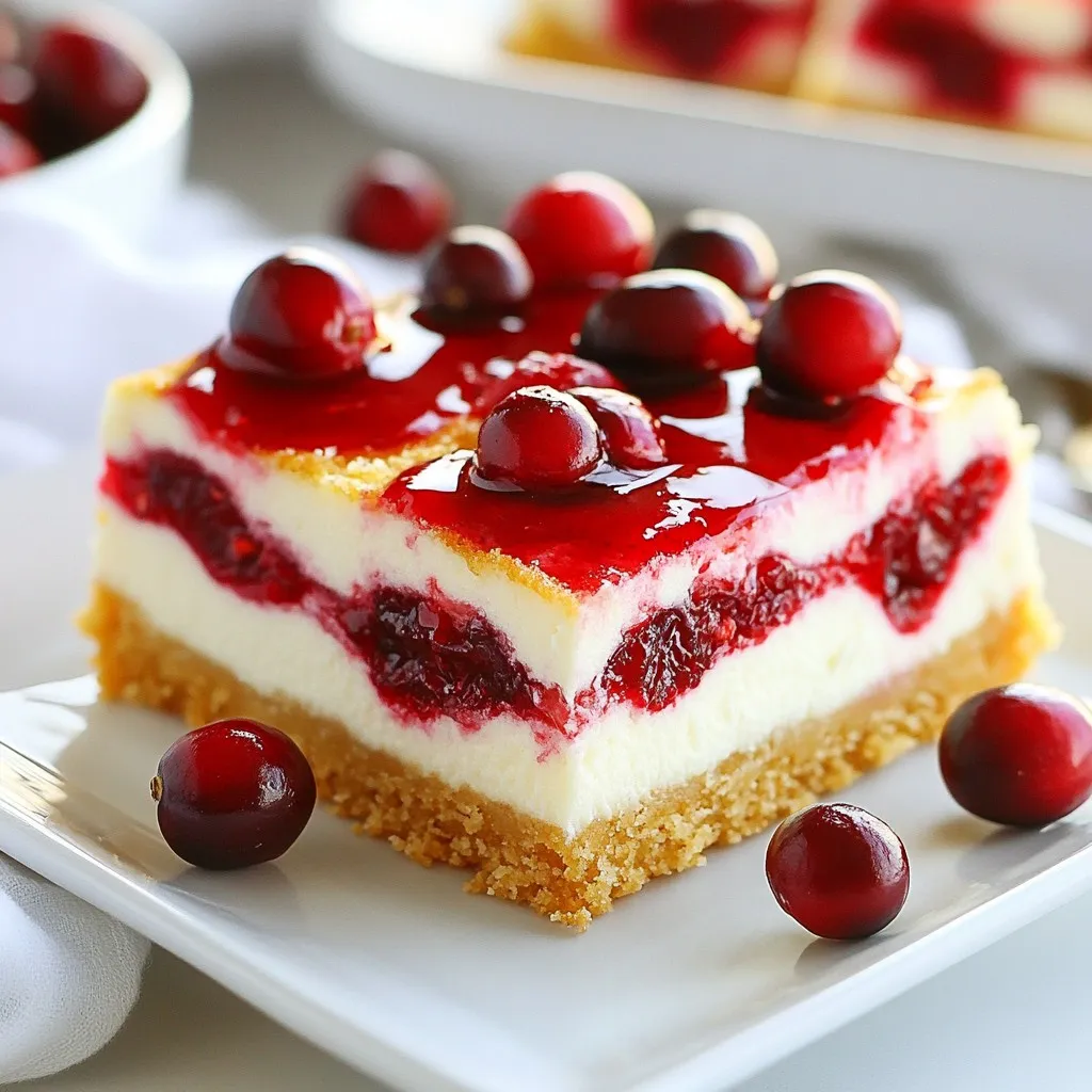 Cranberry Cheesecake Bars Delightful Holiday Treat