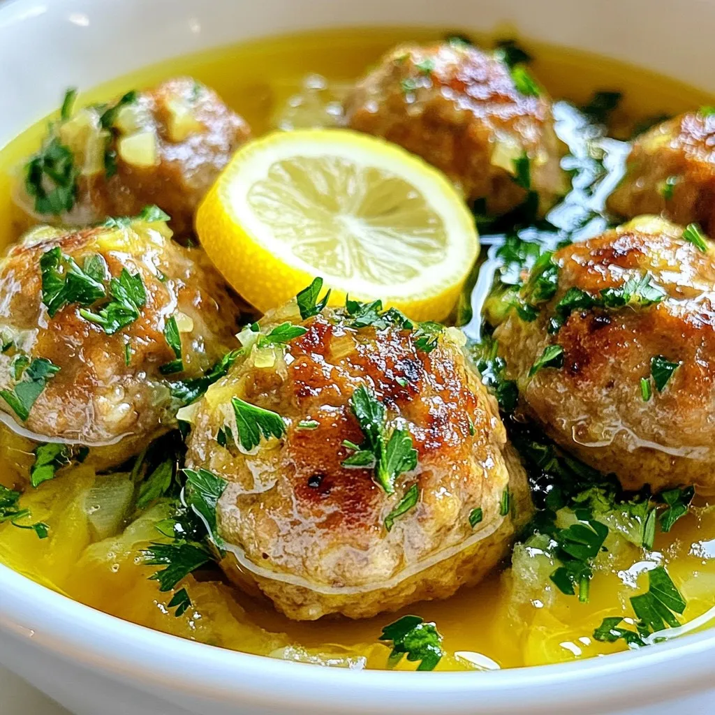 Greek Meatballs in Lemon Sauce Tasty Family Dinner