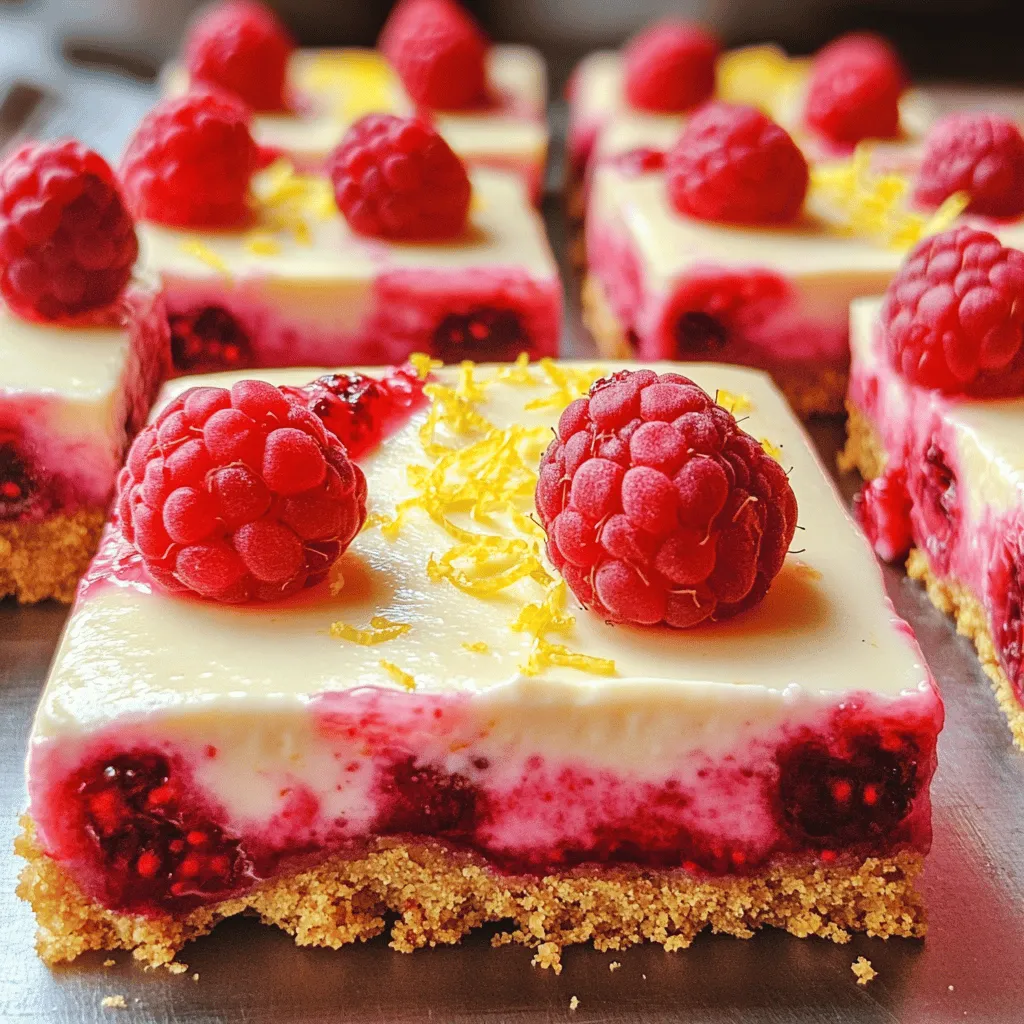 Raspberry Lemon Cheesecake Bars Delightfully Simple Recipe