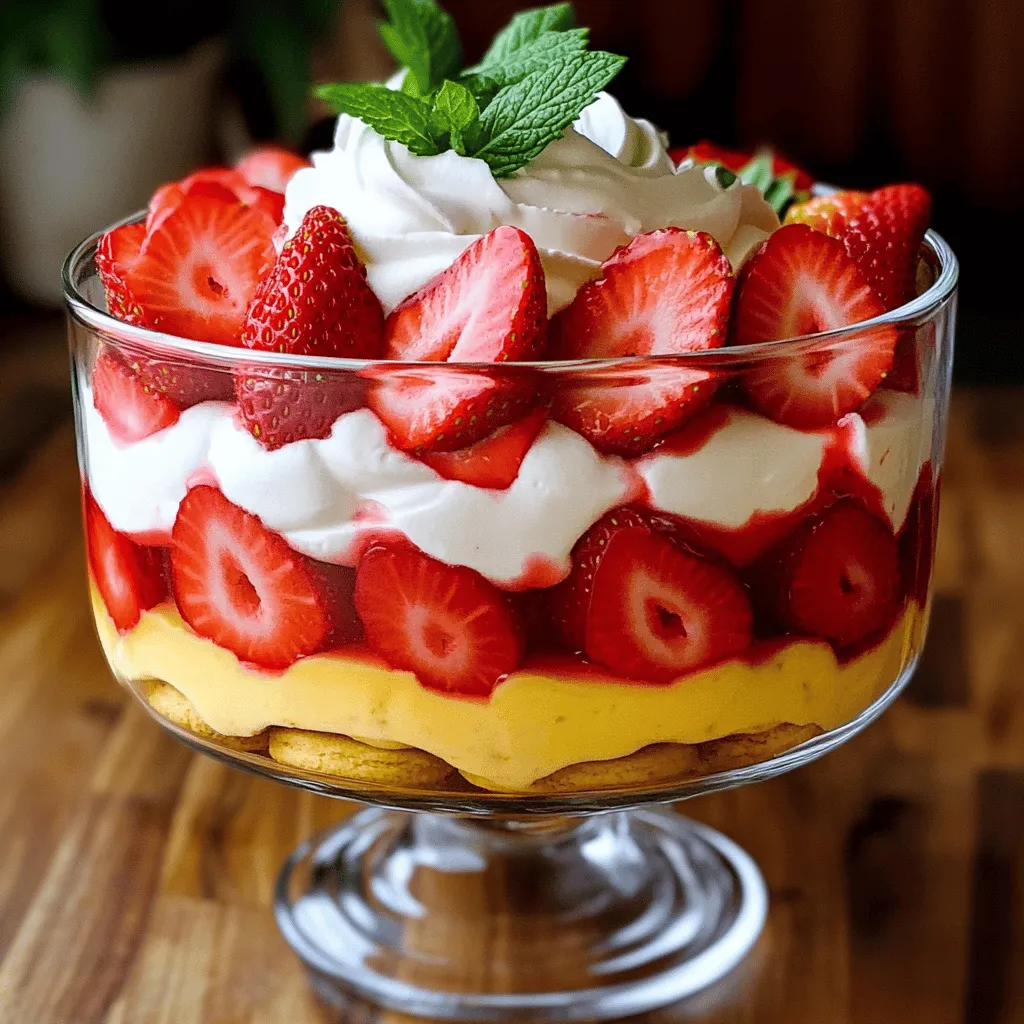 Strawberry Shortcake Trifle Delicious Dessert Delight