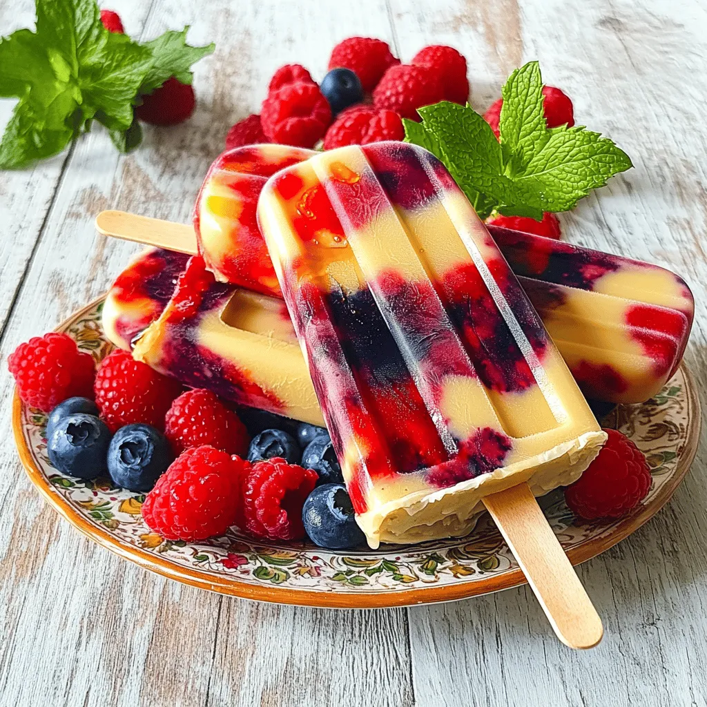 Berry Coconut Popsicles Refreshing Summer Treat
