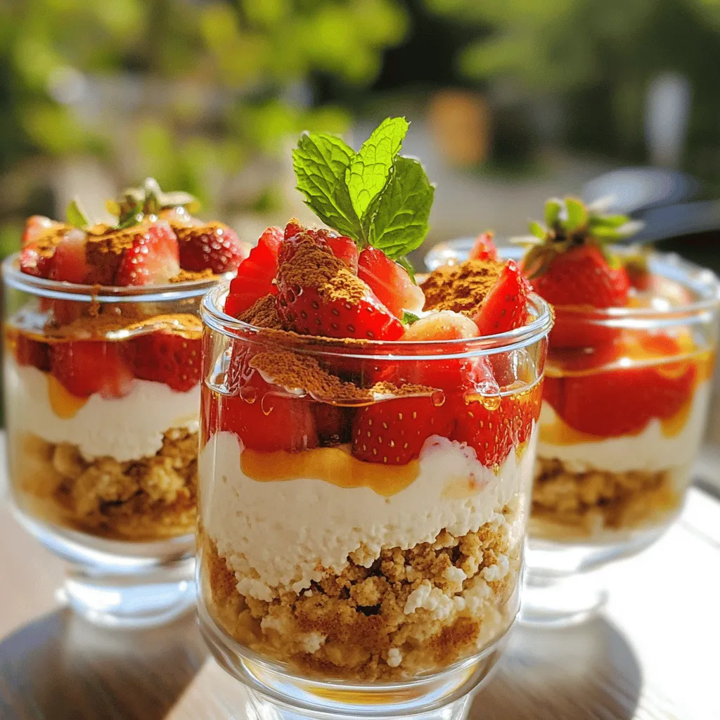 Cottage Cheese Strawberry Cheesecake Parfait Delight