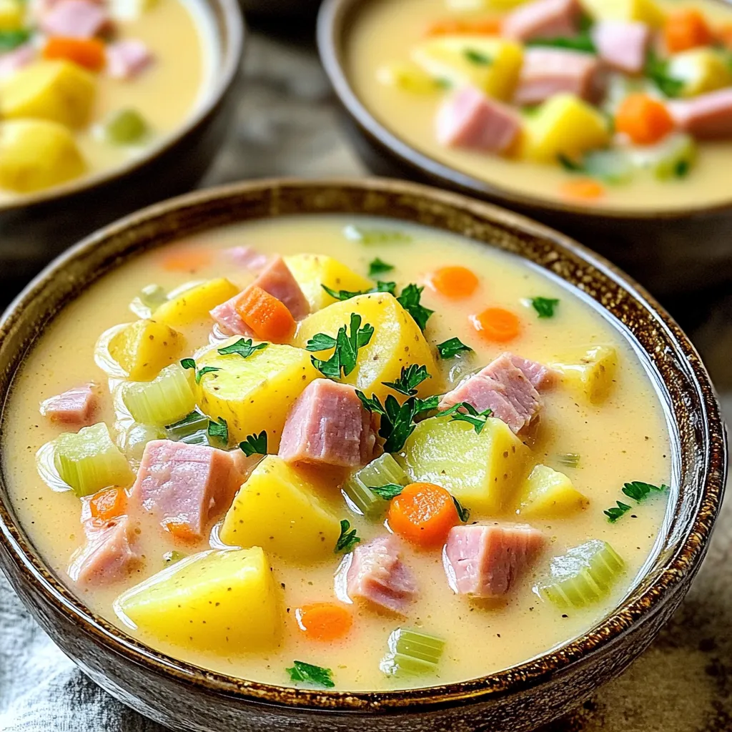 Slow Cooker Ham and Potato Soup Flavorful Comfort Meal