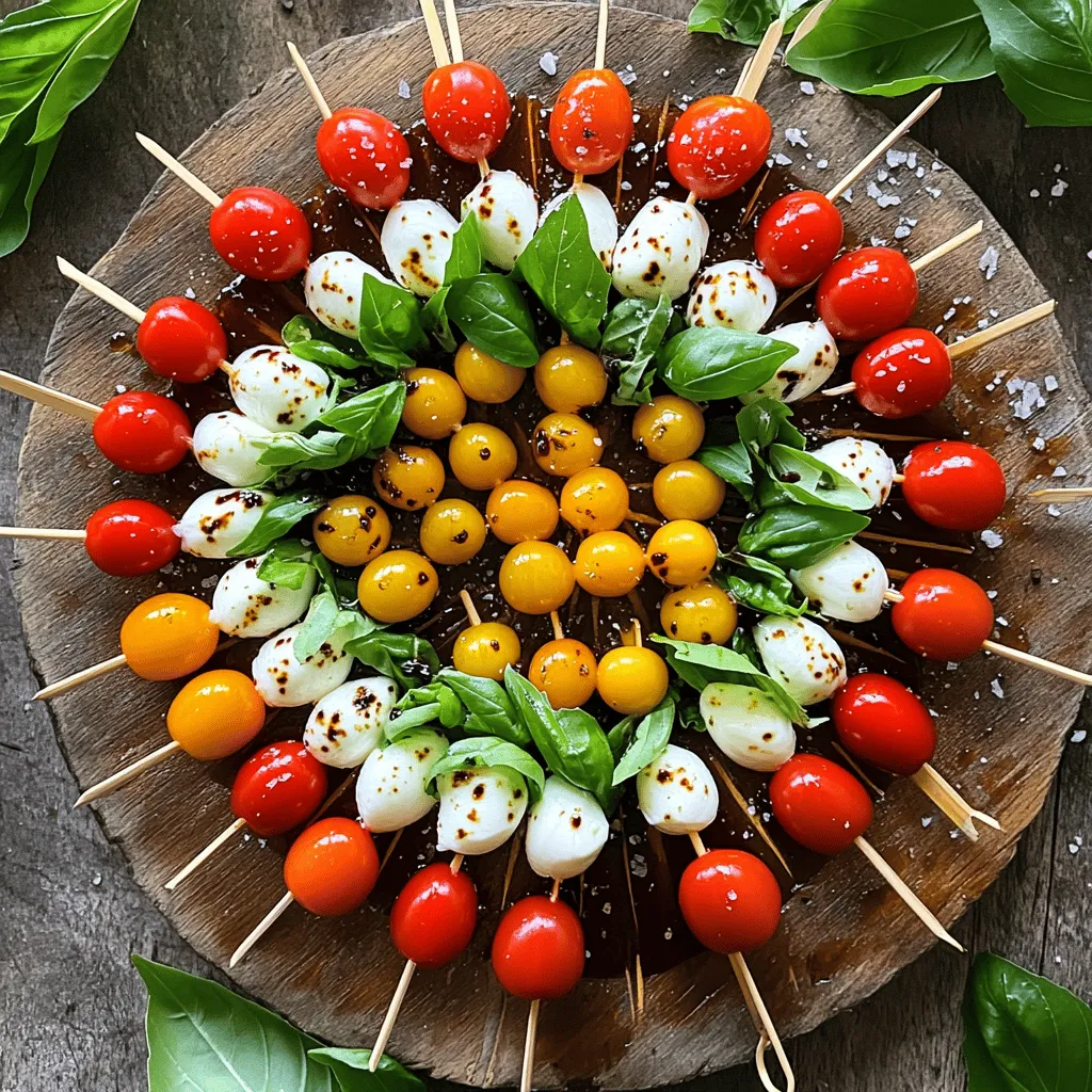 Mini Caprese Skewers Easy Appetizer for Gatherings