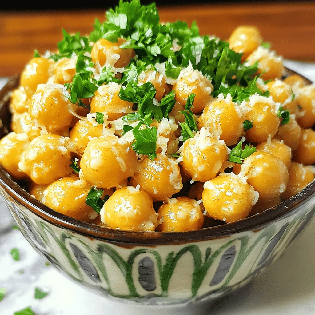 Garlic Parmesan Roasted Chickpeas Crunchy and Tasty