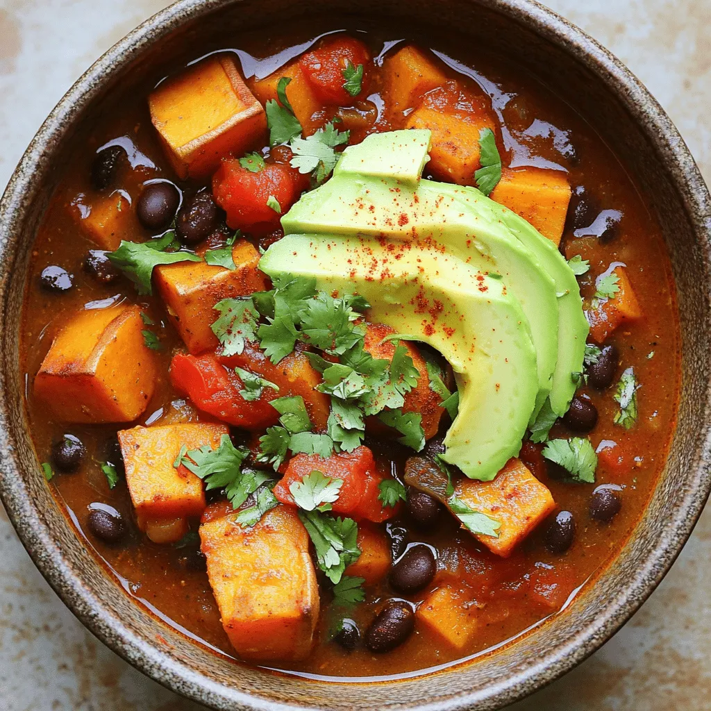 Sweet Potato and Black Bean Chili Flavorful and Easy