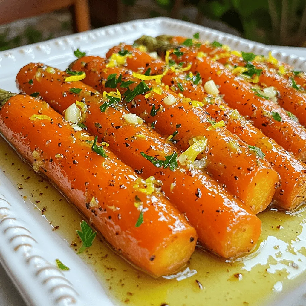 Tangy Lemon Garlic Roasted Carrots Flavorful Side Dish