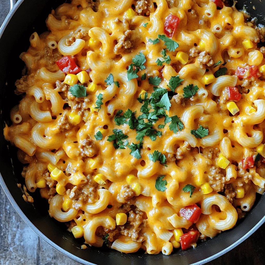 One-Skillet Cheesy Taco Pasta Simple and Quick Meal