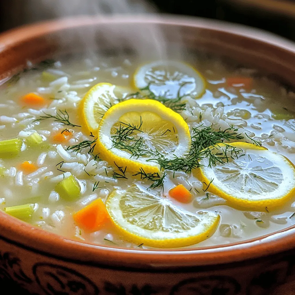 Greek Lemon Rice Soup Delicious Comfort Bowl