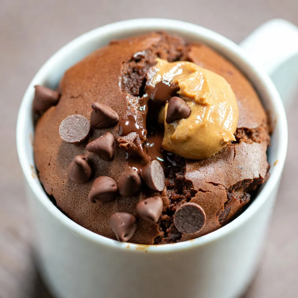 Chocolate Peanut Butter Mug Cake Easy and Quick Treat