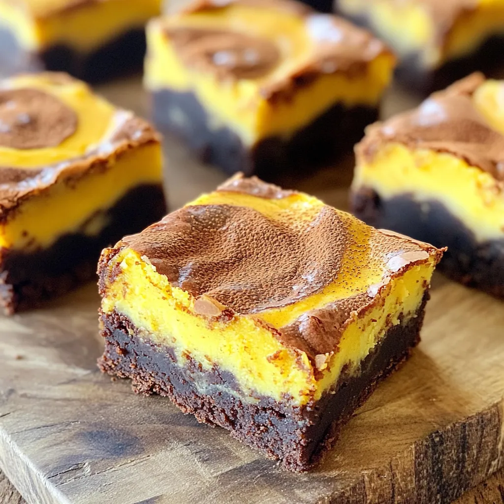 Pumpkin Cheesecake Swirl Brownies Delightful Treat