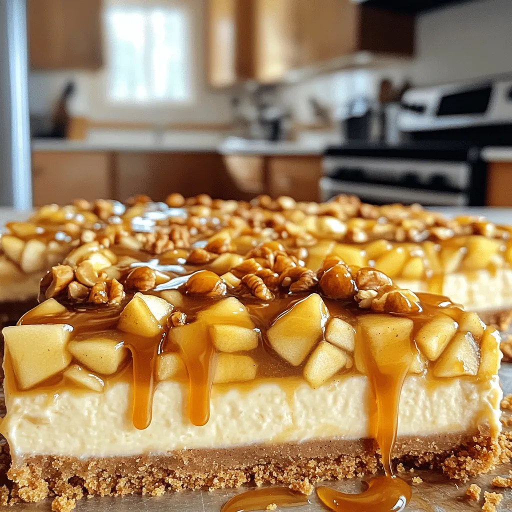 Caramel Apple Cheesecake Bars Irresistible Fall Treat