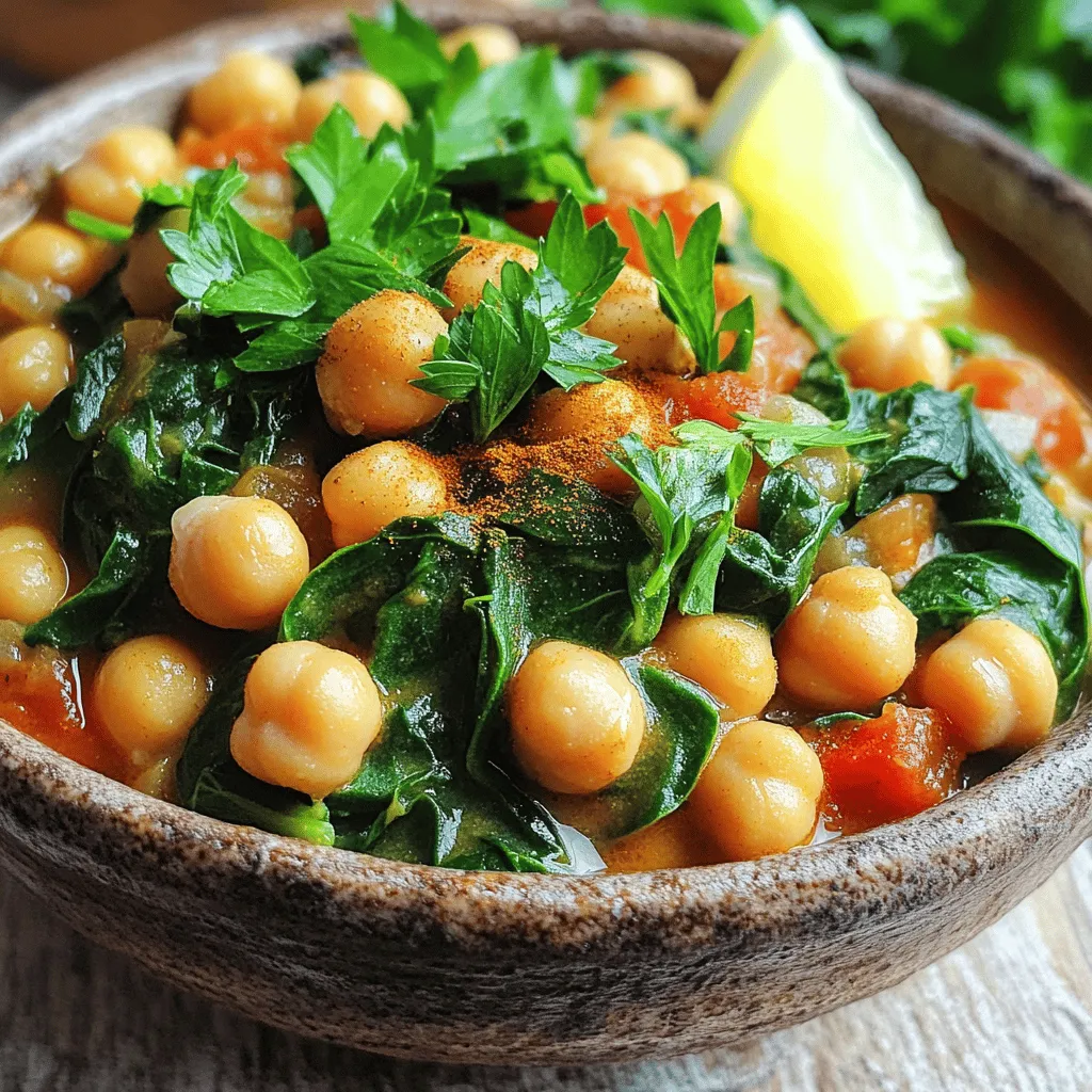 Chickpea and Spinach Stew Healthy Flavorful Meal