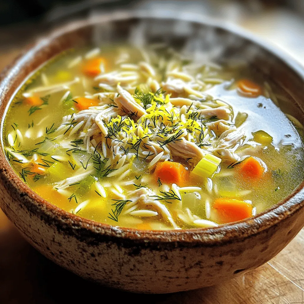 Greek Lemon Chicken Soup Flavorful and Comforting Bowl