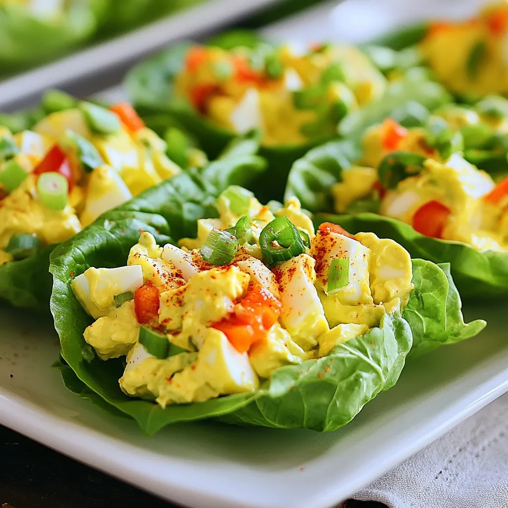 Avocado Egg Salad Lettuce Wraps Healthy Meal Idea