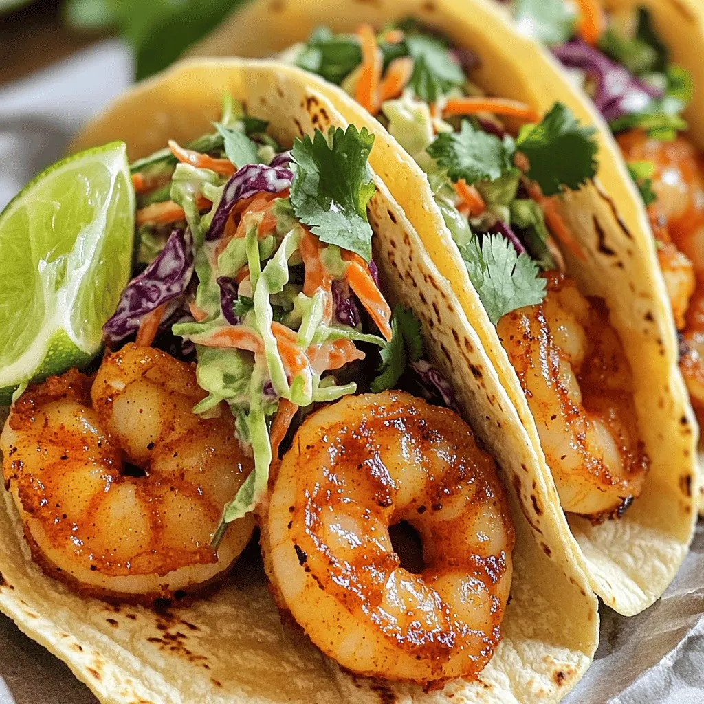 Cajun Shrimp Tacos with Lime Slaw Fresh and Zesty