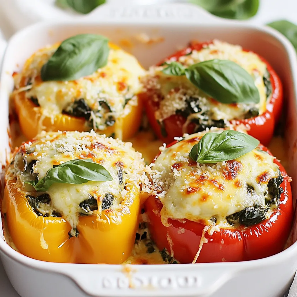 Spinach Ricotta Stuffed Peppers Tasty Comfort Food