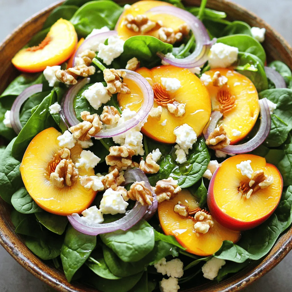 Peach Spinach Salad Flavorful and Refreshing Choice