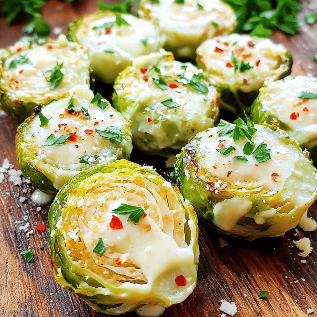 Creamy Garlic Parmesan Brussels Sprouts Delightful Dish