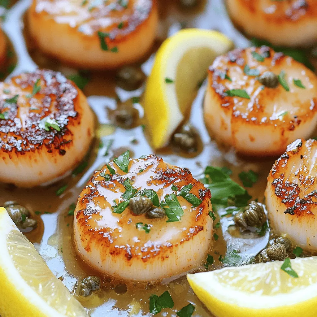 Pan Seared Scallops with Lemon Caper Sauce Delight