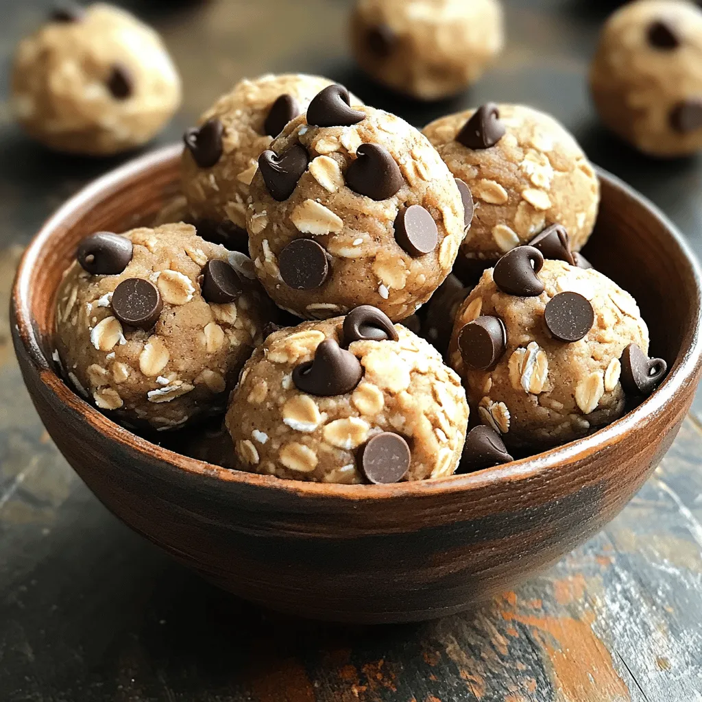 No Bake Cookie Dough Protein Bites for Energy Boost