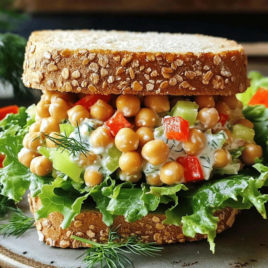 Chickpea Salad Sandwich Tasty and Nutritious Meal