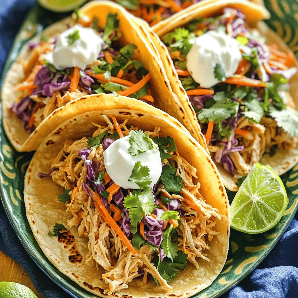 Pulled Chicken Tacos with Slaw Flavorful and Easy Meal