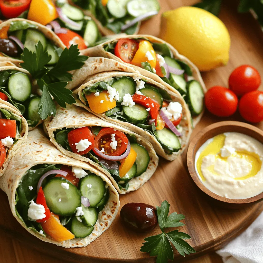 Greek Veggie Hummus Wrap Fresh and Flavorful Delight