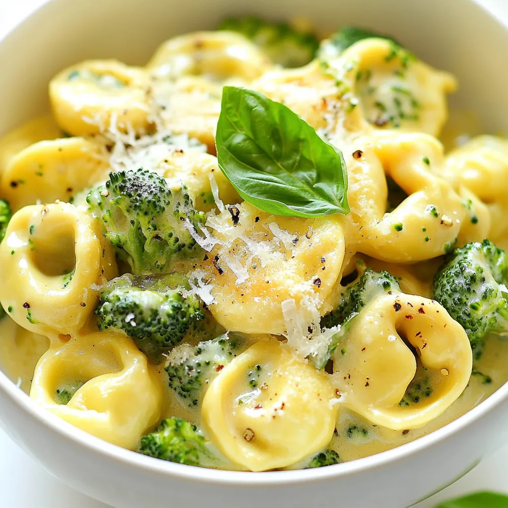 Creamy Chicken Tortellini with Broccoli Delight