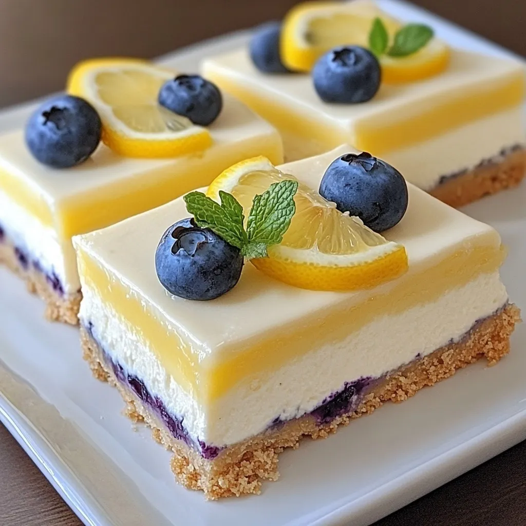 Lemon Blueberry Cheesecake Bars Simple and Tasty Treat