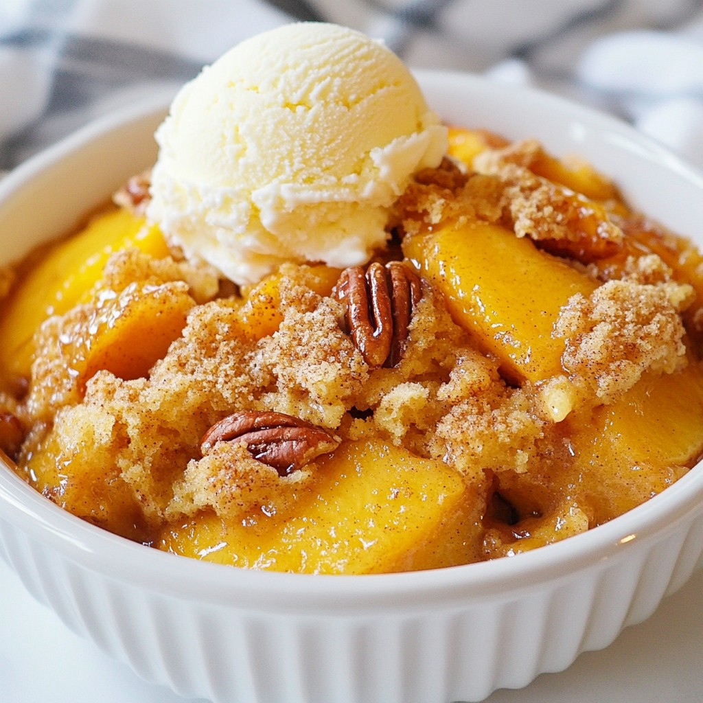 Peach Cobbler Dump Cake Simple and Delicious Dessert