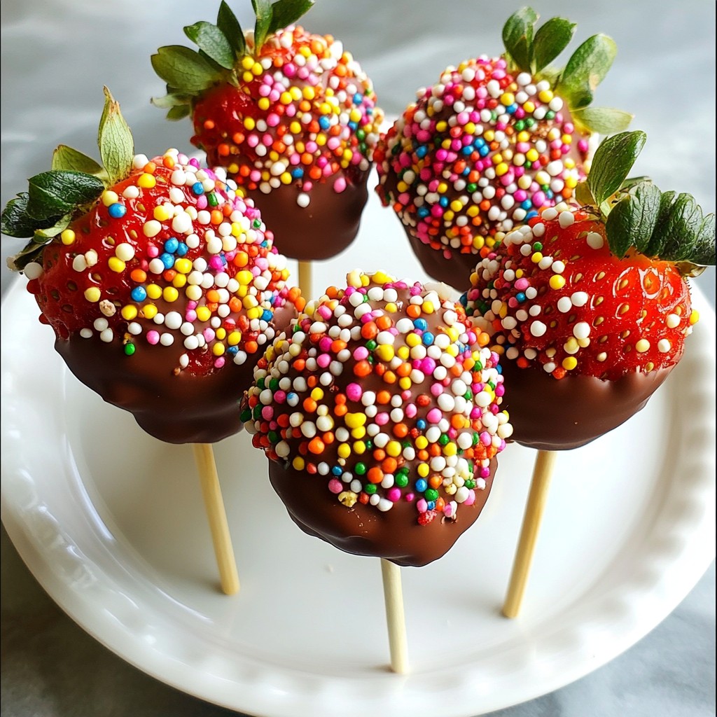 Chocolate Covered Strawberry Pops Sweet Delight Treat