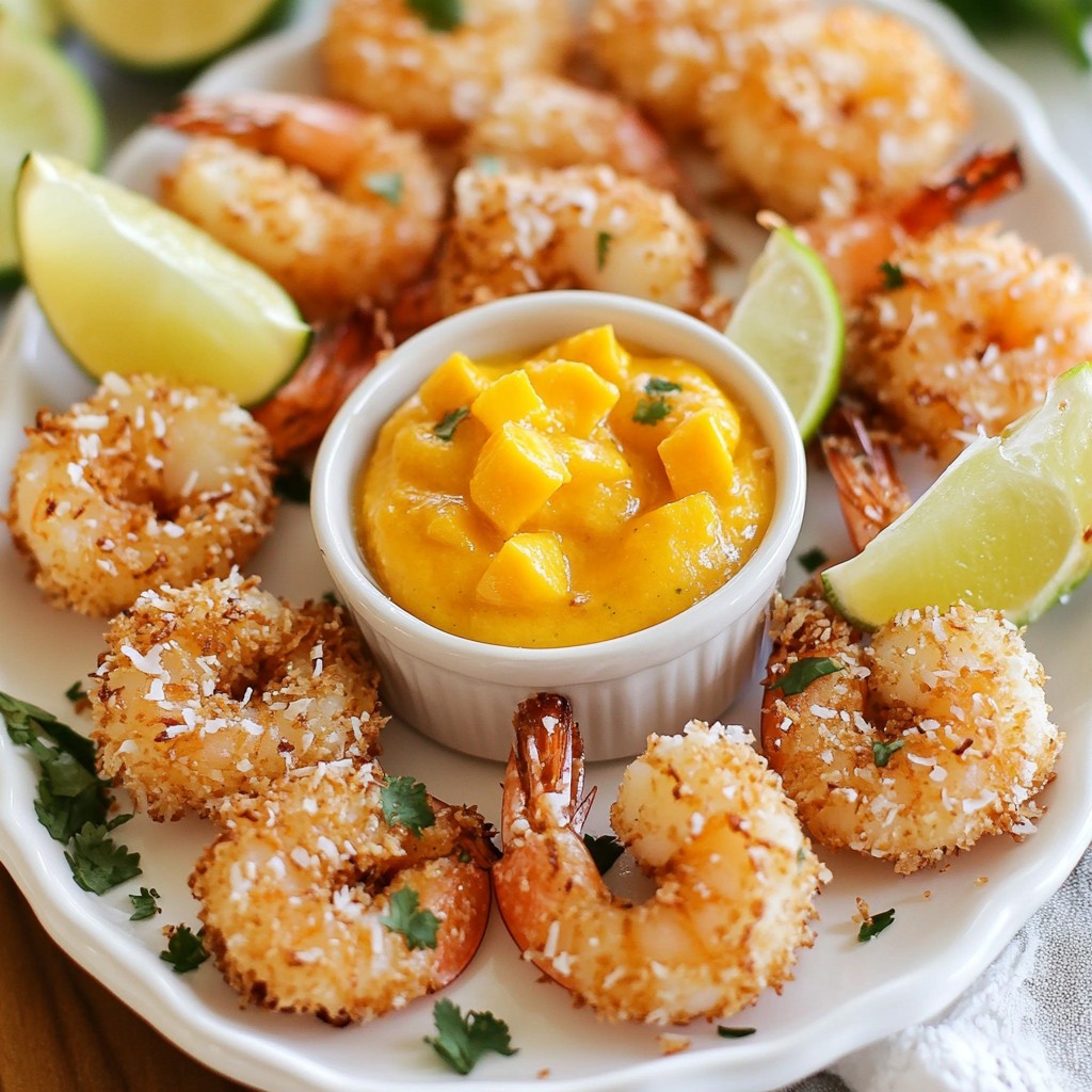 Baked Coconut Shrimp with Mango Dip Easy and Tasty