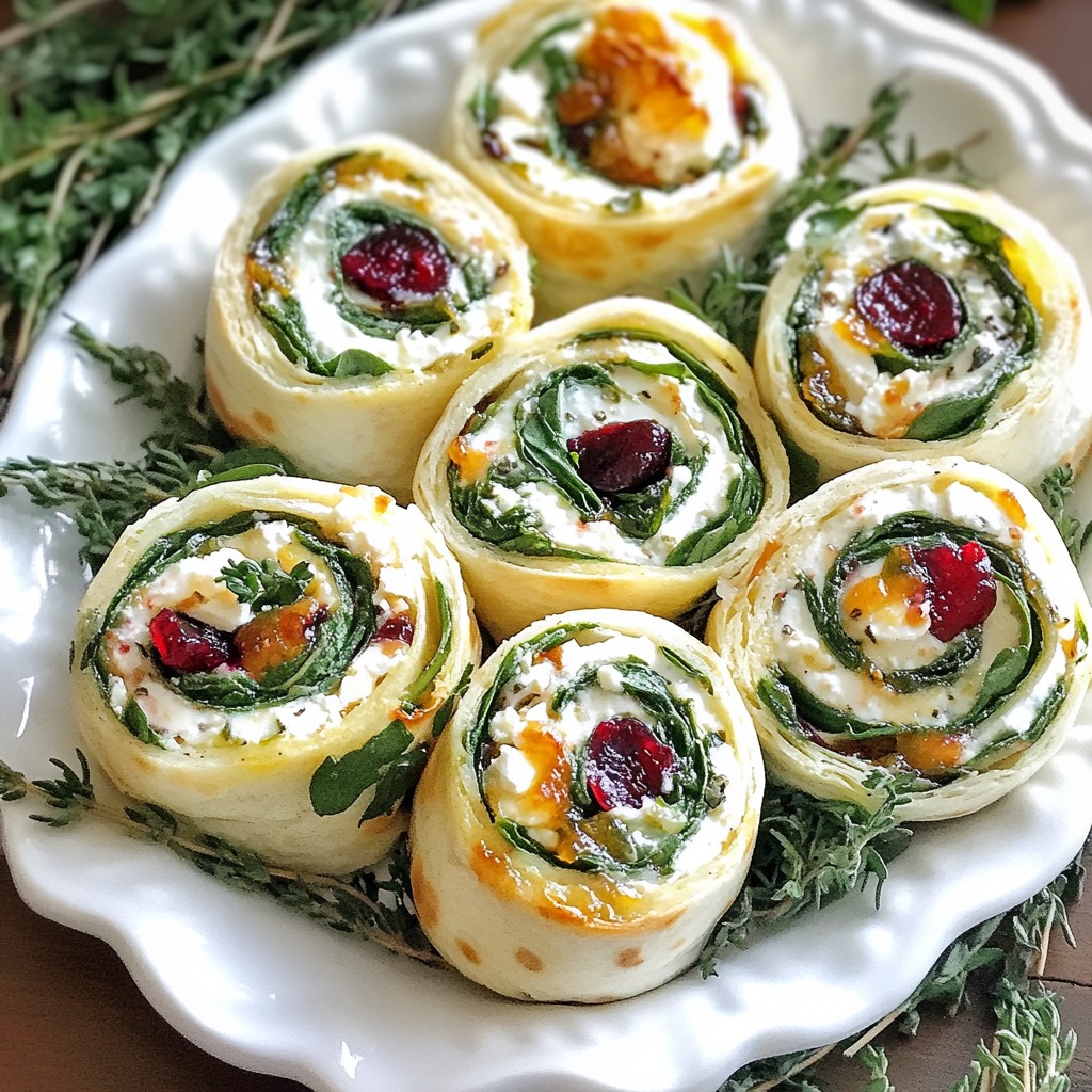 Cranberry Feta Pinwheels Tasty and Easy Appetizer