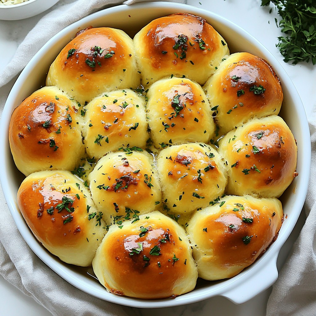Garlic Herb Butter Pull-Apart Rolls Tasty and Soft Delight