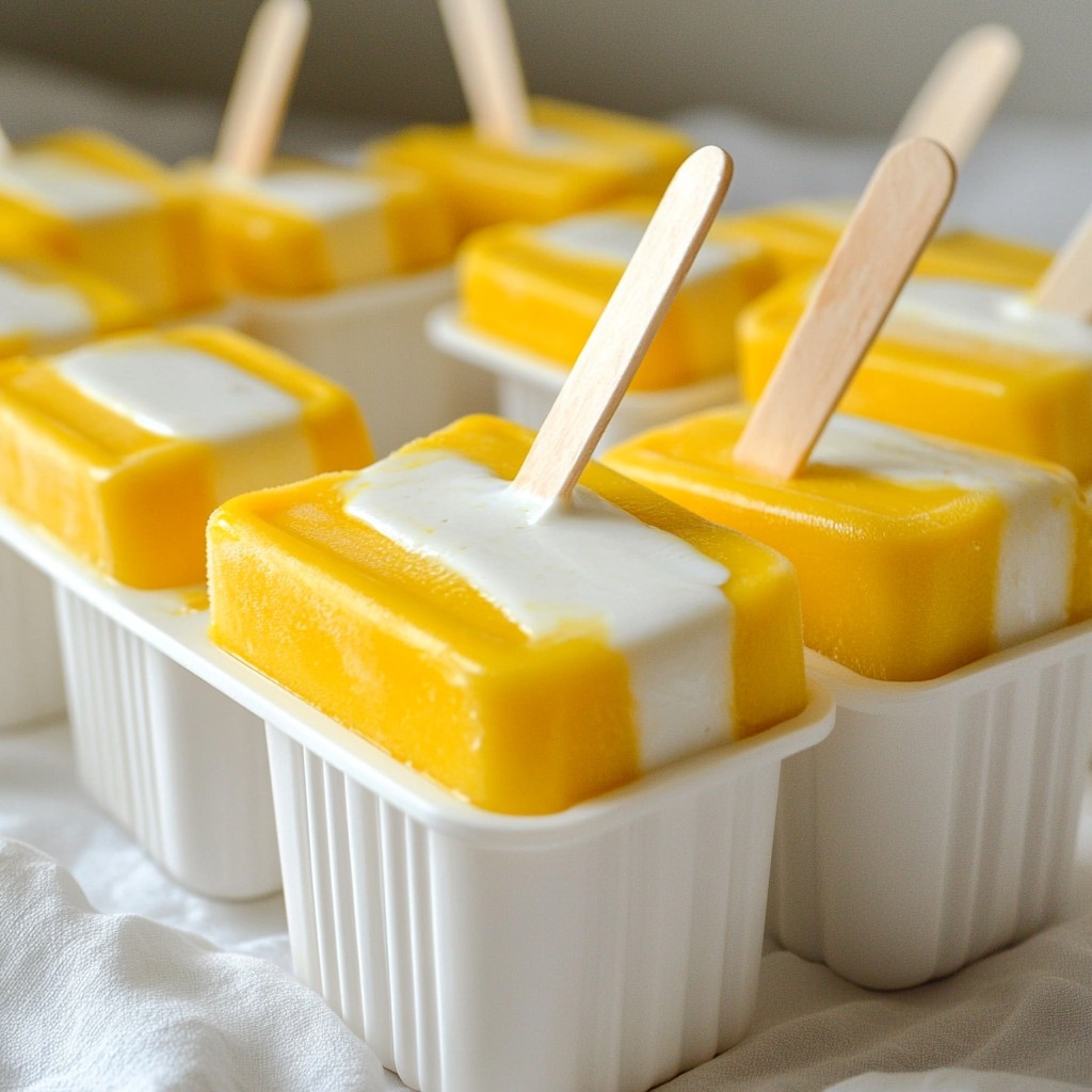 Creamy Coconut Mango Popsicles Delightfully Refreshing