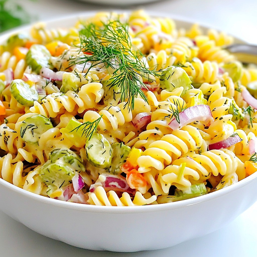Creamy Dill Pickle Pasta Salad Fresh and Tasty Dish