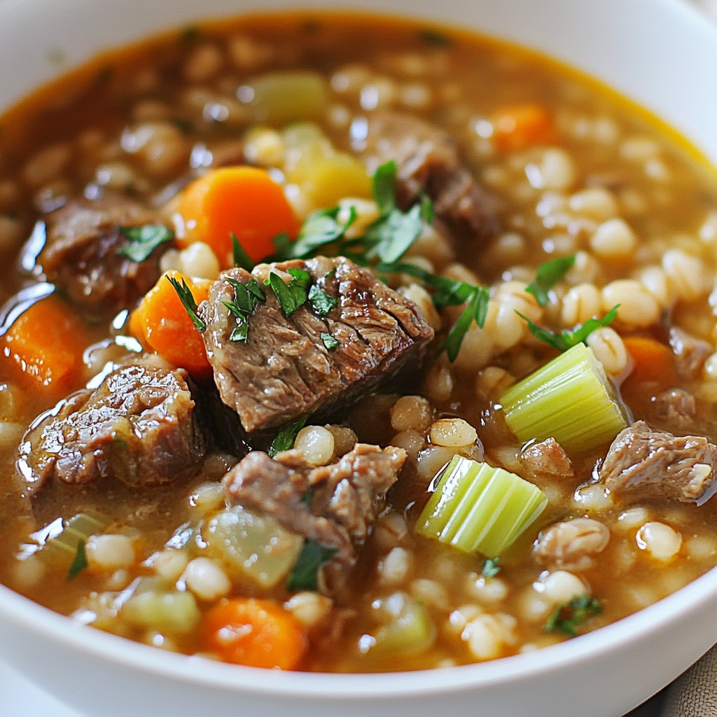 Hearty Beef & Barley Stew Comforting Family Meal