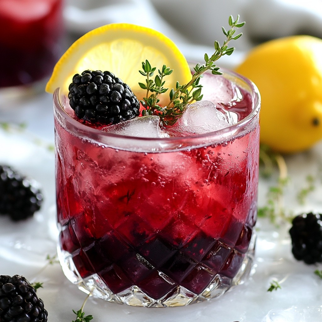 Blackberry Thyme Sparkler Refreshing Summer Drink