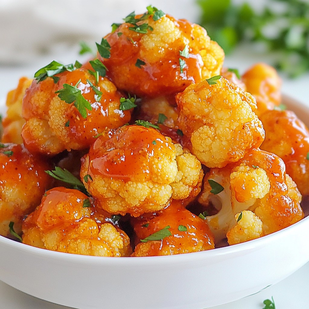Buffalo Cauliflower Bites Crispy and Flavorful Snack
