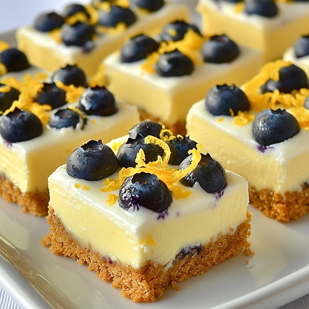 Lemon Blueberry Cheesecake Bars Delightful Dessert Option